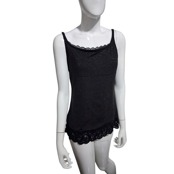 Y2K Sweet Nothings Womens Size XL Lace Metallic Whimsigoth Fairygoth Witchy Cami - Picture 1 of 10